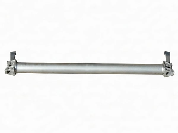 Ringlock scaffolding ledger with wedge heads, hot dip galvanized
