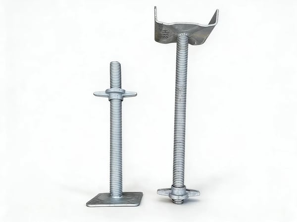 Scaffolding base jack and top jack, hot dip galvanized